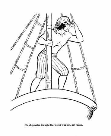 BlueBonkers : Columbus Day Coloring pages - Columbus ship crew