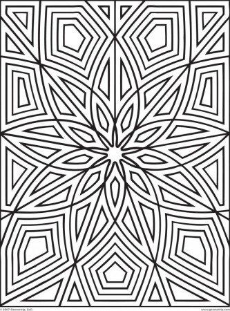 Geometrics Coloring Pages for Kids- Printable Coloring Pages