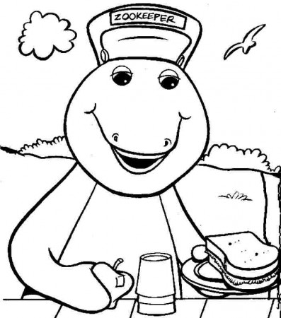 barney dinasouer Colouring Pages (page 2)