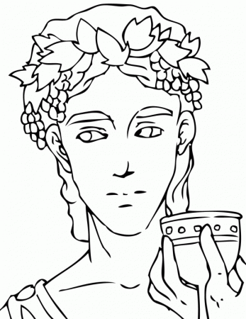 Dionysus Coloring Page Handipoints 93793 Greek God Coloring Pages
