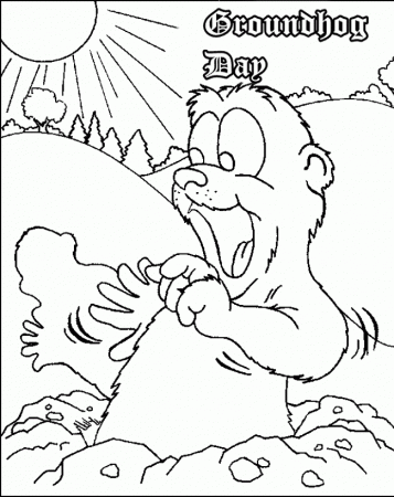 Funny Groundhog Coloring Pages - Groundhog Day Coloring Page
