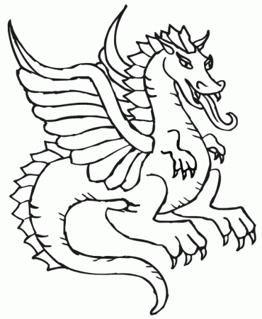 Dragon Coloring Pages Advanced - Dragon Coloring Pages : iKids 