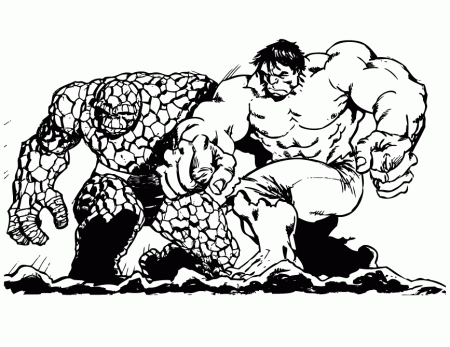 Big Muscle Incredible Hulk Coloring Page | Free Printable Coloring 