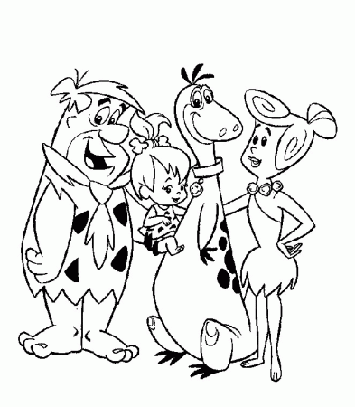Flintstone Coloring Pages | Cartoon Coloring Pages | Kids Coloring 