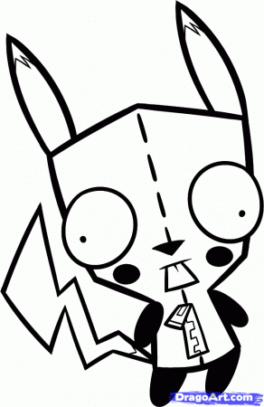 pikachu gir Colouring Pages