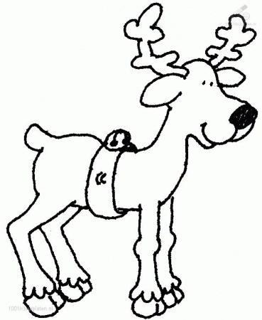1001 COLORINGPAGES : Christmas >> Reindeer >> Rudolph The Red 