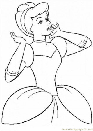 Coloring Pages Cinderella Says Thank You To Fairy Godmother 