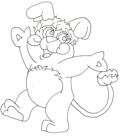 happy popples coloring page to print