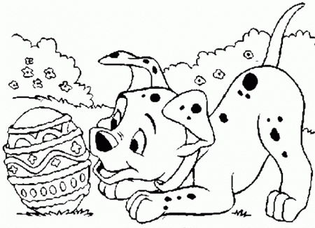 Download A Puppy Coloring Its Tail 101 Dalmatians Coloring Pages 