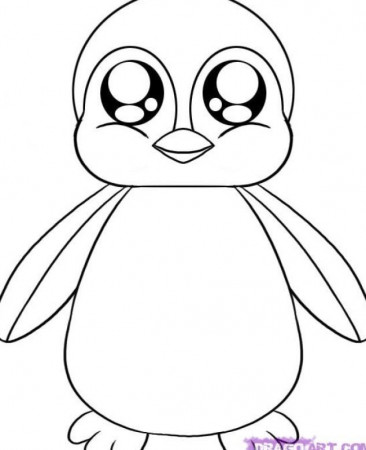 Cute Baby Penguin Coloring Pages Pictures 1