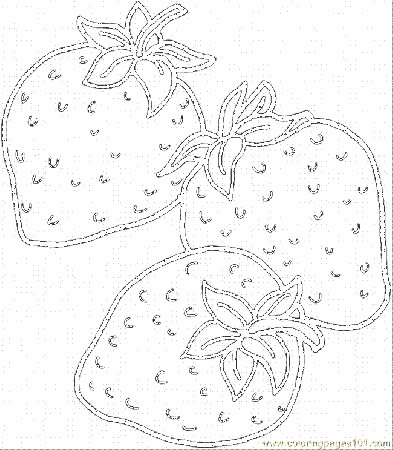 Coloring Pages Strawberry 16 (Food & Fruits > Berries) - free 