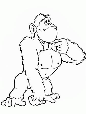 Gorilla Animals Coloring Pages & Coloring Book