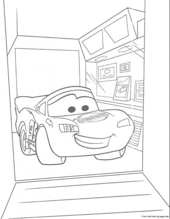 Coloring Pages For Kids : lightning mcqueen printable coloring 