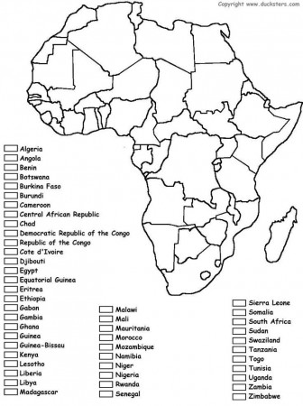 Africa Coloring Map Printable | Continent Box ~ Africa
