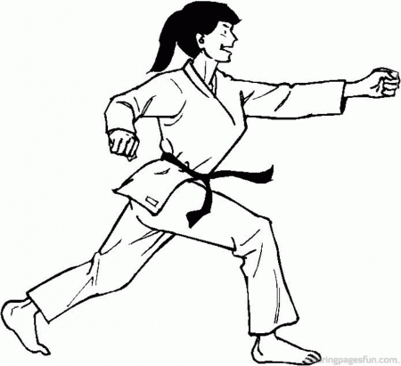 karate pictures Colouring Pages (page 2)