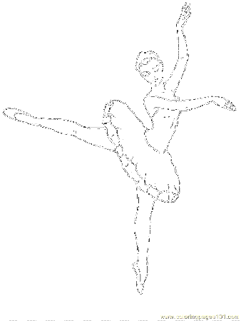 of a girl dancing Colouring Pages