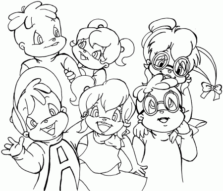 chipmunks Colouring Pages (page 3)
