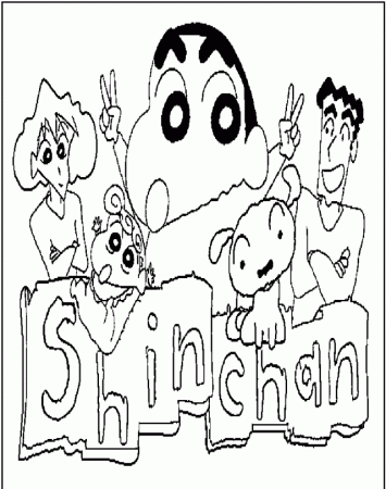 Crayon Shin Chan And Family Coloring Pages 295343 Crayon Coloring 