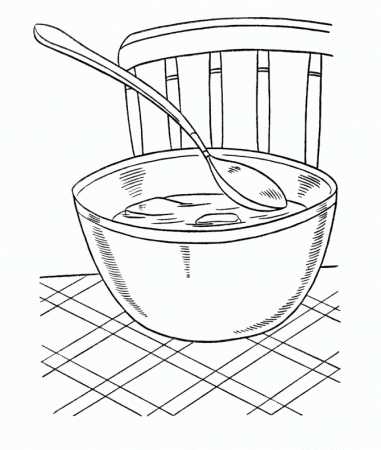 Printable French Soup Coloring Pages - Food Coloring Pages : Free 
