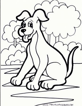 Dog Coloring Pages For Kids Kids Colouring Pages 209005 Dog 
