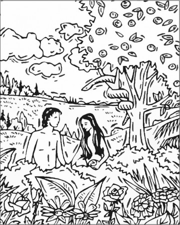 Coloring Page Adam Eve | VBS