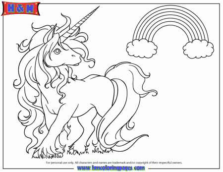 rainbows and unicorns Colouring Pages (page 3)