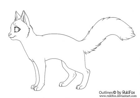 Cat outline for Paint by RukiFox on deviantART