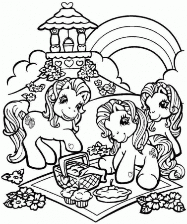 Colouring Pages Cartoon My Little Pony Printable Free For Girls 