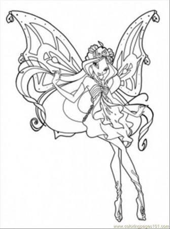 Coloring Pages Queen Bloom (Cartoons > Winx Club) - free printable 