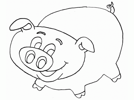 reading pig Colouring Pages