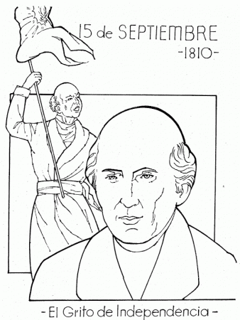 Independence of Mexico coloring pages