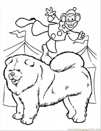 Coloring Pages A Monkey Clown Coloring Page (Mammals > Monkey 