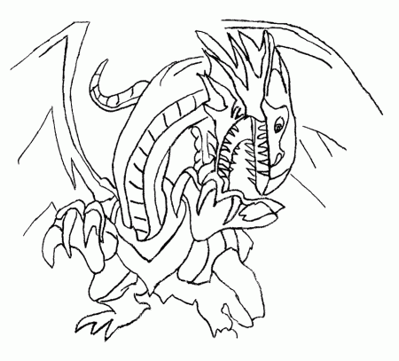 Blue Eyes White Dragon Yu-Gi-Oh Coloring Pages