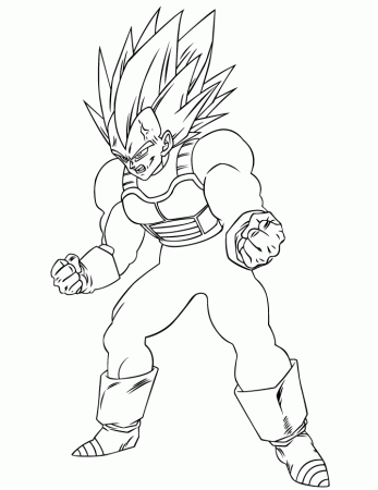 Dragon Ball Z Super Vegeta Coloring Page | HM Coloring Pages