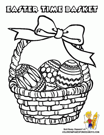 easter basket coloring pages baskets