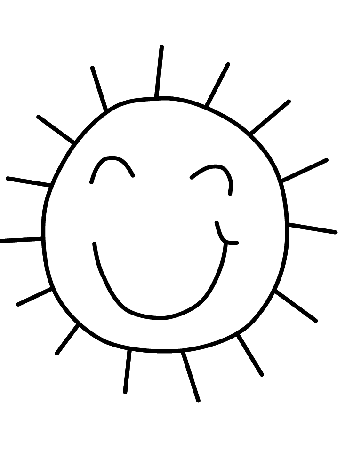 Sun Coloring Page For Kids