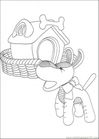 coloring page The Dog In Front Of Its House Andy Pandy coloring 