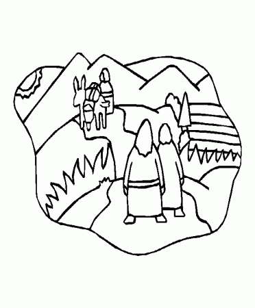 BlueBonkers | Bible Coloring Sheets - Prodigal Son 1 - The Son Leaves