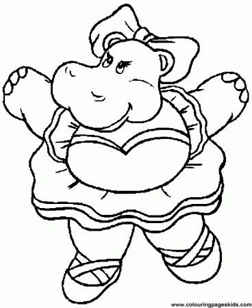 Free printable Animal coloring page - Hippo for kids to print and 