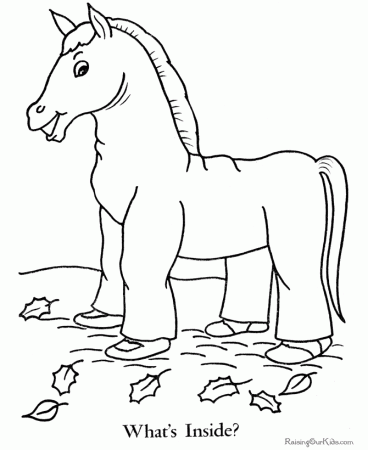 Free Halloween coloring pages - Horse costume 006
