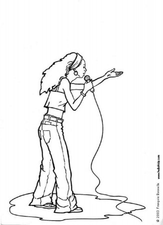 Singing Coloring Pages Images & Pictures - Becuo