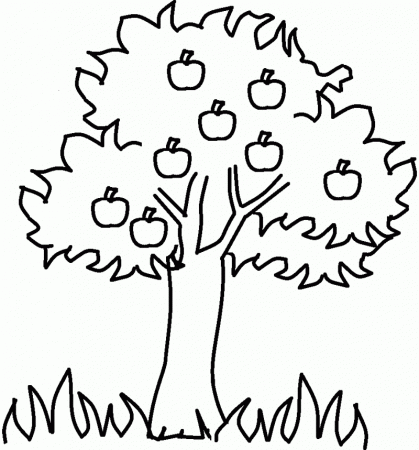 The Apple Tree Coloring Page - Tree Coloring Pages : Coloring 