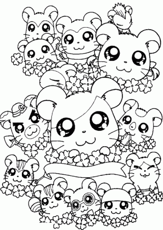 Free Hamtaro Coloring Page for Kids - Cartoon Coloring Pages on 