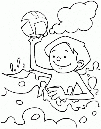 Playing in the sea coloring page | Download Free Playing in the 