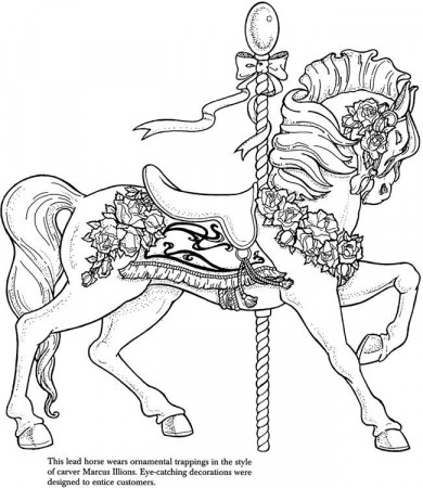 Carousel Animals Coloring Pages | Carousel animals
