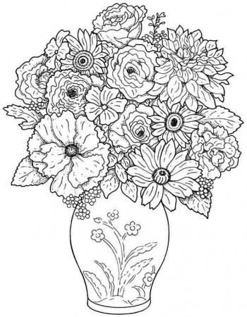 Bouquet Flowers Colouring Sheets Free For Little Kids 20018#