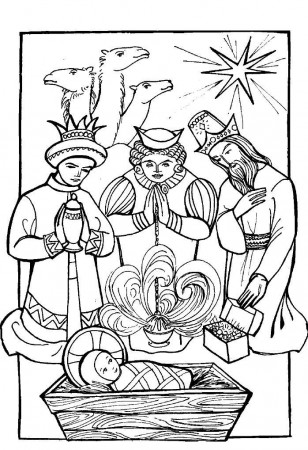 THE THREE WISE MEN Colouring Pages