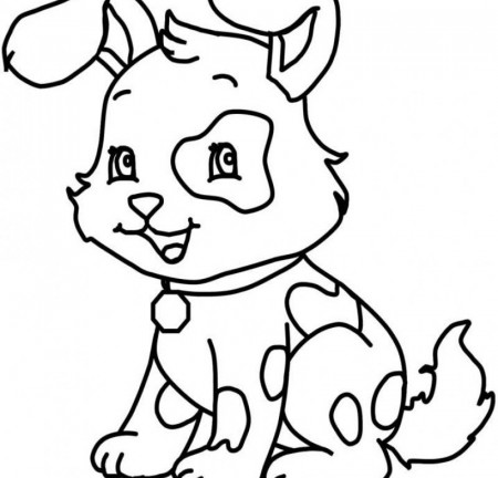 Coloring Pages A Cute Puppy - HD Printable Coloring Pages