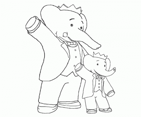 3 Babar Coloring Page
