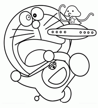 Doraemon And Space Ship Coloring Pages - Cartoon Coloring Pages on 